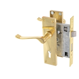 M5G11 - 2 Lever Lockset 6" Solid Brass -M5G11_A_L_T